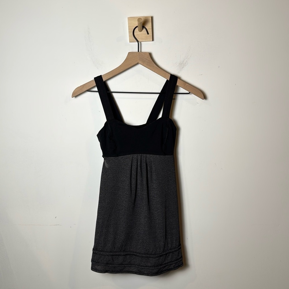 Lululemon Run: Back on Track Tank Black/Heathered Gray Women's